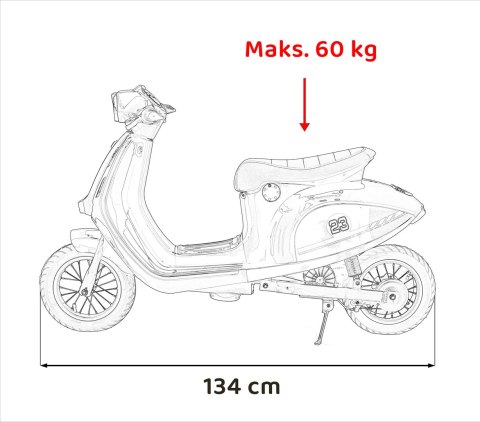 Pojazd Skuter Retro 23 Różowy