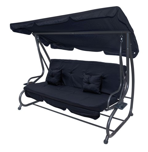 Huśtawka Ogrodowa Siedzisko Textylina 2x1 Granatowa