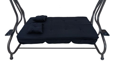 Huśtawka Ogrodowa Siedzisko Textylina 2x1 Granatowa
