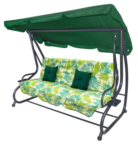 Huśtawka Ogrodowa Siedzisko Textylina 2x1 Wzór Liście Palmy