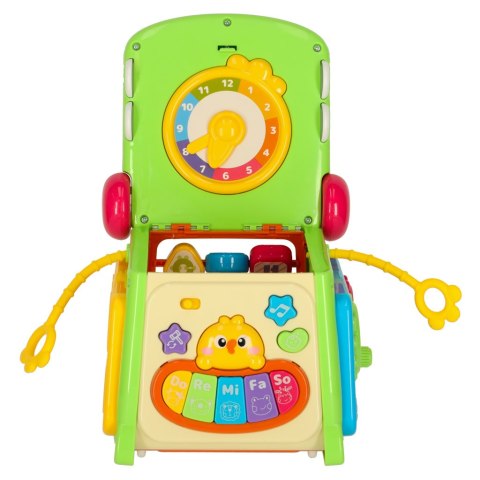 Kostka edukacyjna sorter z pianinkiem krokodyl 4w1