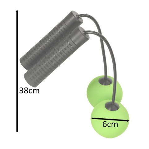 Skakanka bezprzewodowa treningowa fitness zielono-czarna