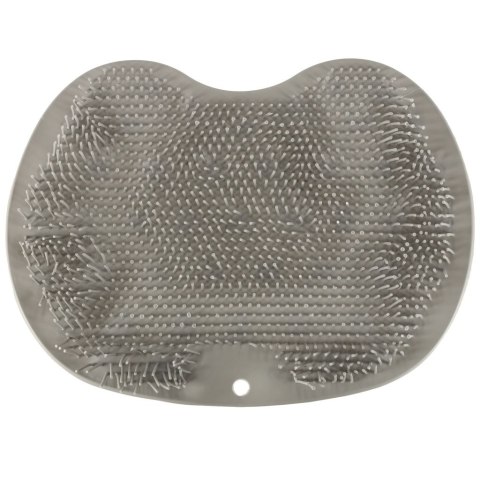 Myjka silikonowa do pleców stóp z przyssawkami masażer do mycia szczotka pod prysznic szary