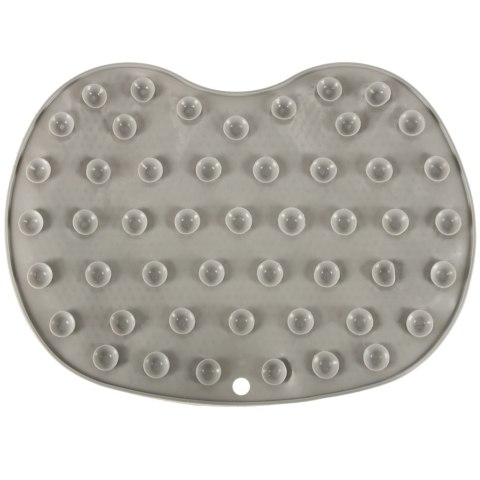 Myjka silikonowa do pleców stóp z przyssawkami masażer do mycia szczotka pod prysznic szary