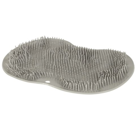 Myjka silikonowa do pleców stóp z przyssawkami masażer do mycia szczotka pod prysznic szary