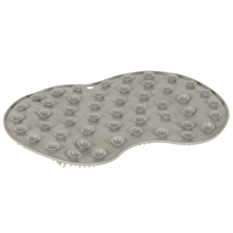 Myjka silikonowa do pleców stóp z przyssawkami masażer do mycia szczotka pod prysznic szary