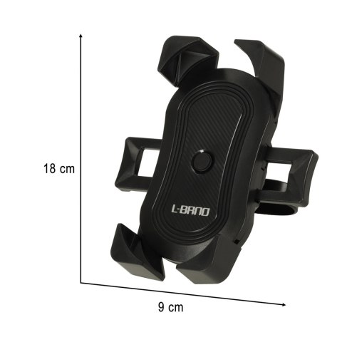 Uchwyt rowerowy motycyklowy na telefon czarny