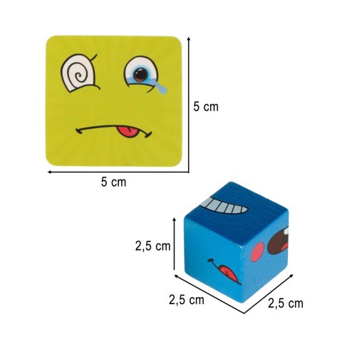 Klocki kreatywne wyzwania gra zmieniające twarz emocje w puszce