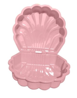 Piaskownica zamykana basen Muszelka Twins podwójna 2w1 174x79x20cm różowa