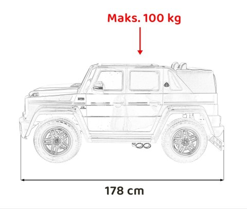 Pojazd Mercedes Benz MAYBACH G650 STRONG Biały