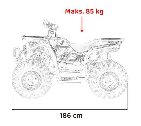 Pojazd Quad Spalinowy 180CC PRO RIDER Pomarańczowy
