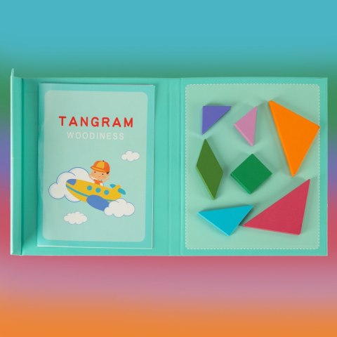 Tangram książeczka magnetyczna układanka klocki 3D