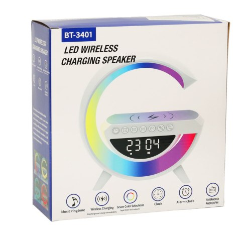 Lampka LED z ładowarką indukcyjną z radiem