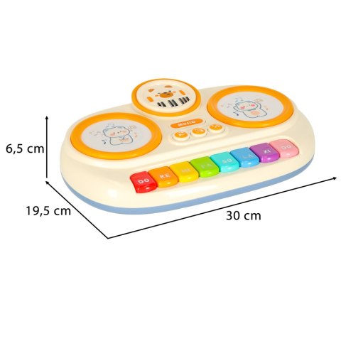 Pianinko organki interaktywne dla dzieci edukacyjne beżowy