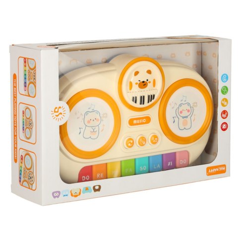 Pianinko organki interaktywne dla dzieci edukacyjne beżowy