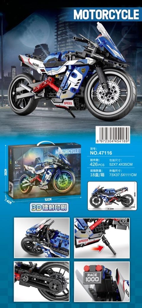 Zestaw Klocków Motocykl 426el.