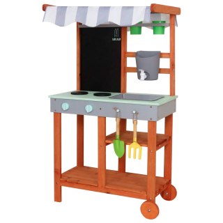 Kuchnia błotna drewniana ogrodowa na kółkach akcesoria kran outdoor Lulilo Sableto 116 cm