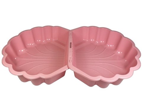 Piaskownica zamykana basen Muszelka Twins podwójna 2w1 174x79x20cm różowa