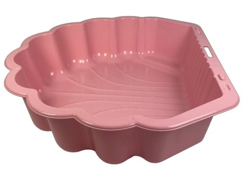 Piaskownica zamykana basen Muszelka Twins podwójna 2w1 174x79x20cm różowa