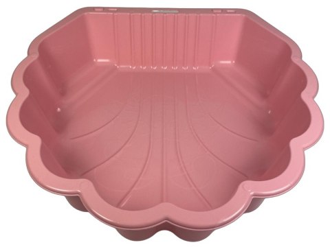 Piaskownica zamykana basen Muszelka Twins podwójna 2w1 174x79x20cm różowa