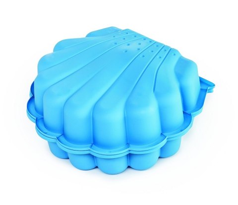 Piaskownica zamykana basen Muszelka podwójna 2w1 antypoślizgowe dno niebieska