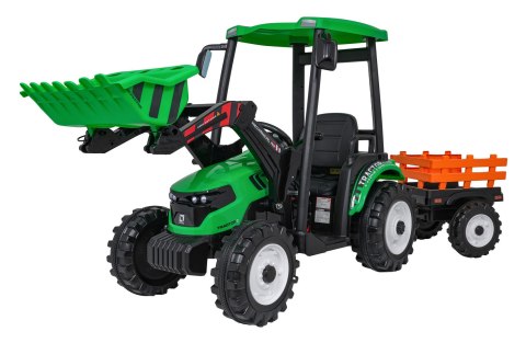 Pojazd MEGA Traktor D68 Z Przyczepką Zielony