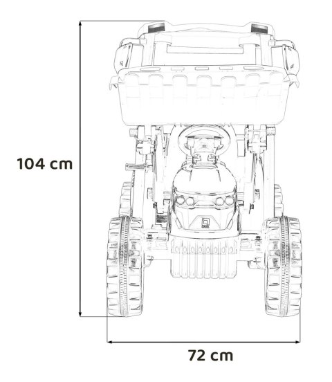 Pojazd MEGA Traktor D68 Z Przyczepką Żółty