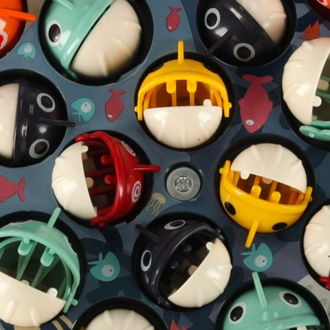 Gra zręcznościowa rodzinna rybki łowienie rybek + akcesoria niebieska 27el.