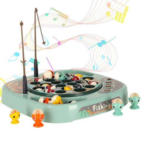 Gra zręcznościowa rodzinna rybki łowienie rybek + akcesoria niebieska 27el.