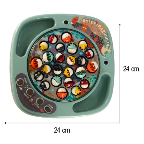 Gra zręcznościowa rodzinna rybki łowienie rybek + akcesoria niebieska 27el.