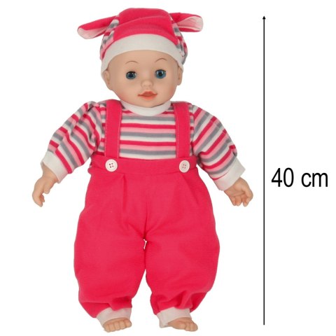 Lalka Maja bobas z dźwiękiem różowa 40cm