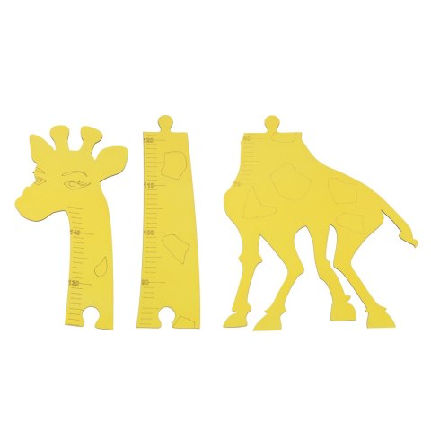 Miarka wzrostu żyrafa drewniana 125 cm żółta + tablica kredowa 32 x 44 cm