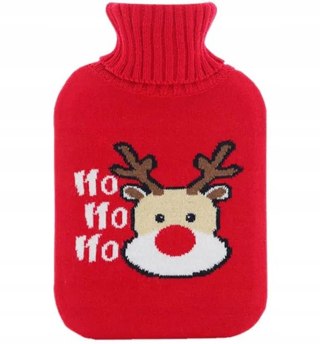 POKROWIEC ŚWIĄTECZNY ZIMOWY DUŻY TERMOFOR GUMOWY NA WODĘ RENIFER 2L