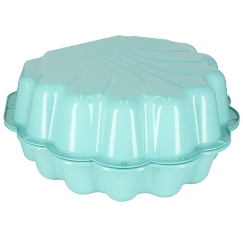 Piaskownica zamykana basen Muszelka Twins podwójna 2w1 160x87,5x19,5cm miętowa