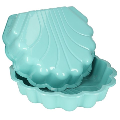 Piaskownica zamykana basen Muszelka Twins podwójna 2w1 160x87,5x19,5cm miętowa