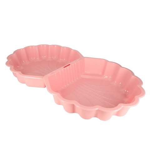 Piaskownica zamykana basen Muszelka Twins podwójna 2w1 174x79x20cm różowa