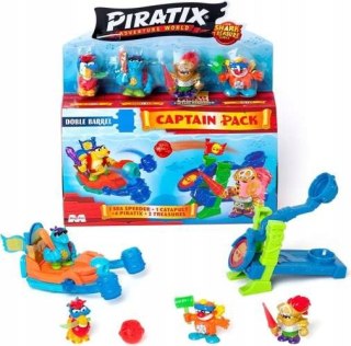 Piratix 2 Shark Treasure Capitan Pack pojazd morski 4 figurki katapulta