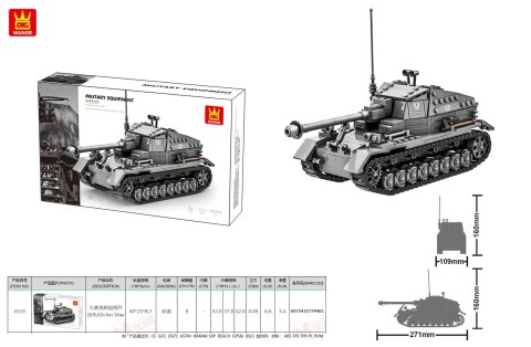 Dicker Max – Niszczyciel Czołgów konstrukcja z Klocków 632 Elementy