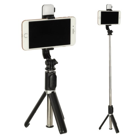 Kijek uchwyt do selfie lampa statyw tripod czarny
