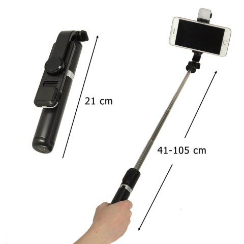 Kijek uchwyt do selfie lampa statyw tripod czarny