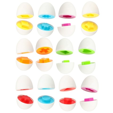 Układanka edukacyjna sorter dopasuj kształty jajka 10 szt. kura