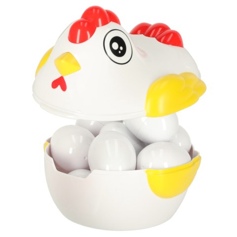 Układanka edukacyjna sorter dopasuj kształty jajka 10 szt. kura