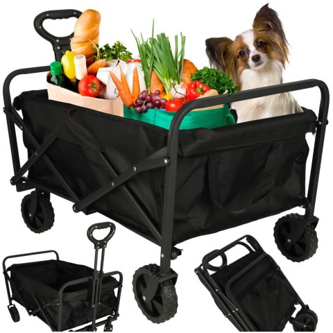 Wózek transportowy na zakupy plażowy składany turystyczny obracany 360 teleskopowy uchwyt