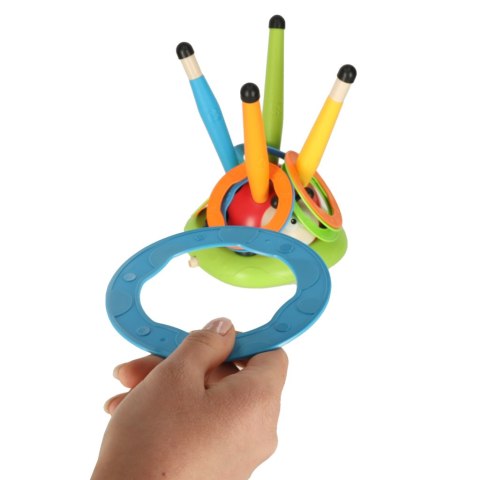 Gra sportowa zręcznościowa dla dzieci skakanka rzut do celu wyrzutnia biedronka 3w1