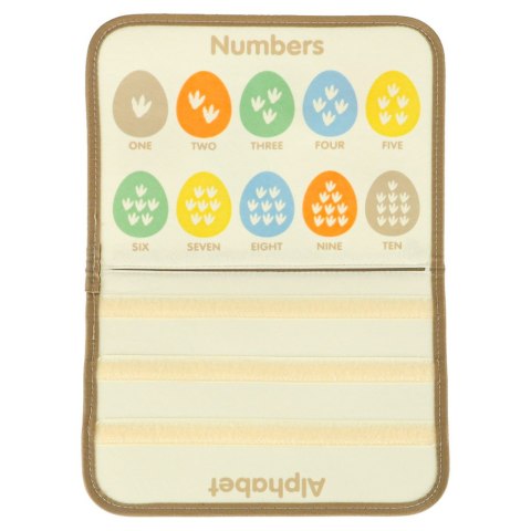 Tablica manipulacyjna sensoryczna montessori walizka dinozaury