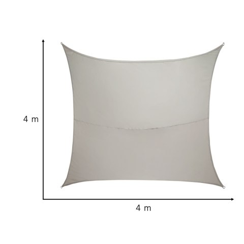 Żagiel przeciwsłoneczny LUARO ogrodowy tarasowy wodoodporny 4x4x4m kwadratowy szary