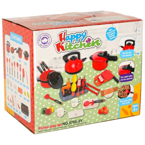 Zestaw akcesoriów kuchennych garnki naczynia 35szt