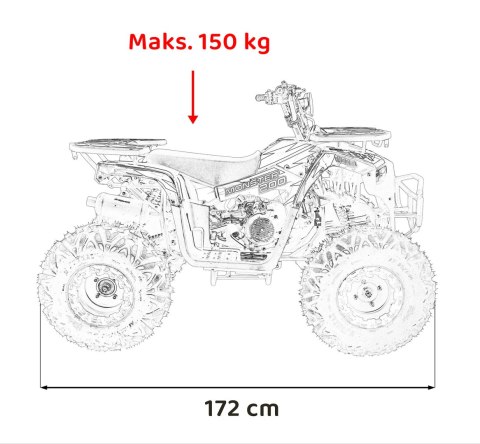 Pojazd Quad Spalinowy 200CC MONSTER Czerwony