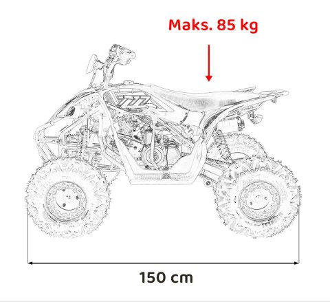 Pojazd Quad Spalinowy DESERT STORM LIFT Czarny