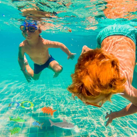 Zabawki do basenu wody do nurkowania wyławiania zestaw 27 elementów